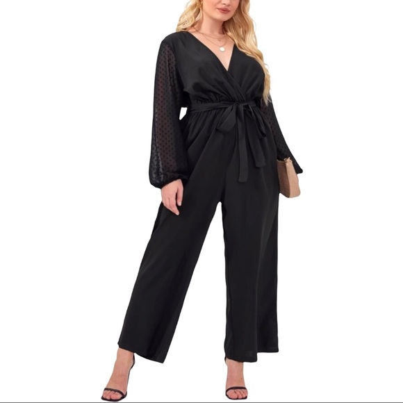 PLUS BELTED JUMPSUIT